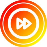 circular de avance rápido en el espectro de gradiente caliente png