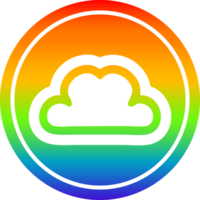 simple cloud circular in rainbow spectrum png