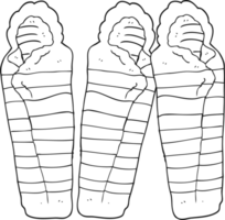 black and white cartoon sleeping bags png