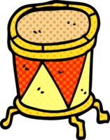 cartoon doodle drum on stand png