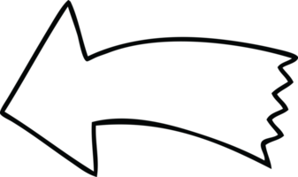 quirky line drawing cartoon arrow png