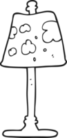 black and white cartoon lamp png