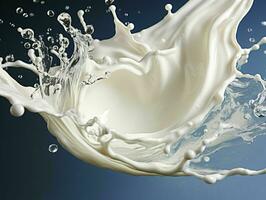 AI generated Fresh Milk Splash. Generative AI photo