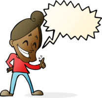 cartoon man snapping fingers with speech bubble png