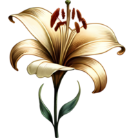 AI generated Beautiful lily flower isolated Valentine Day png