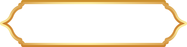 Golden Ramadan frame. Islamic window shapes with ornament. Muslim vintage border. Indian decoration for banner in oriental style. png