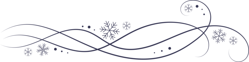 Snow wind doodle illustration. Flakes swirl blizzard. Wavy cold snowstorm. Wavy flow foe Christmas decoration png