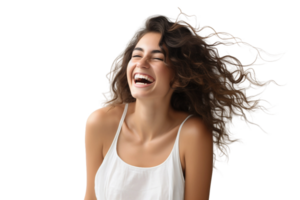 AI generated Happy Woman on Transparent Background. png