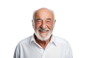 AI generated Happy Grandfather Sharing Wisdom on a Transparent Background. png