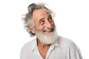 AI generated Happy Grandfather Sharing Wisdom on a Transparent Background. png