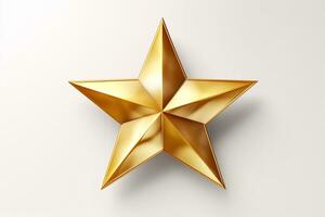 AI generated 3d shiny star on a white background 3d rendered photo