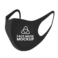 Black Face Mask Mockup psd