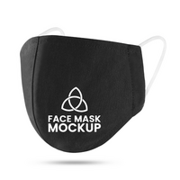 zwart gezicht masker mockup psd