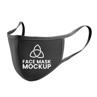 zwart gezicht masker mockup psd