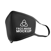 zwart gezicht masker mockup psd