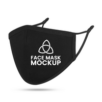 zwart gezicht masker mockup psd