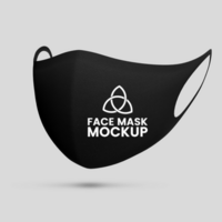 zwart gezicht masker mockup psd