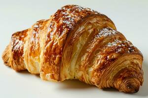 AI generated close up of a croissant photo