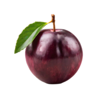 AI generated plums isolated on transparent background, cut out background. ai generative png