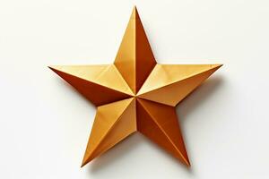 AI generated 3d shiny star on a white background 3d rendered photo