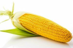 AI generated freesh corns on a white background photo