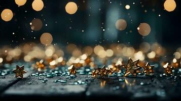 AI generated captivating bokeh background with snow flake AI Generative photo