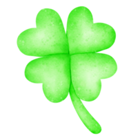 Cloverleaf watercolor luck png