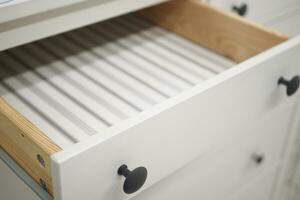 top view of a opened empty drawer photo