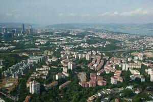 Arial View of Istanbul residential buildings photo