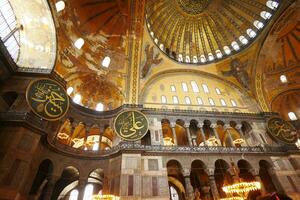 Turquía Estanbul 12 mayo 2023. interior de hagia Sofía mezquita. foto