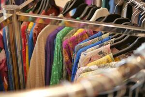 colorful women cloths display for sale photo