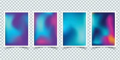 Gradient abstract blurred covers collection blank cover presentation background vector