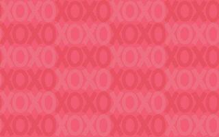 XOXO heart typography seamless pattern. Romantic message repeated ornament. Vector illustration design for textile, fabric, Valentine day background.