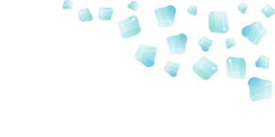 Transparent glass cube shapes in realistic style. vector