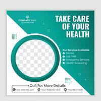 Creative Vector Healthcare  Social Media Post Template Design