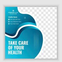 Creative Vector Healthcare  Social Media Post Template Design