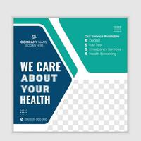 Creative Vector Healthcare  Social Media Post Template Design