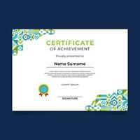 Abstract Geometric Certificate Template Design vector