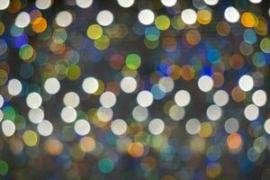 Colorful abstract blurred and bokeh of refection lighting fit to screen background. photo