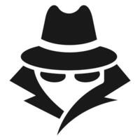 agente o espía icono. incógnito logo vector