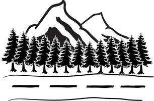 montaña logo modelo diseño vector ilustración