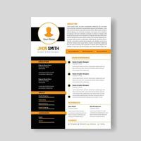 Professional Cv or resume template vector