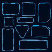 Vector futuristic frame technology design element.