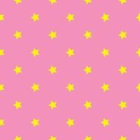 pequeño sencillo linda estrellas sin costura modelo en pastel rosado antecedentes vector