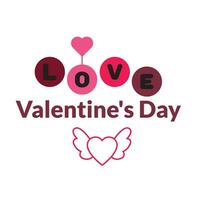 Happy velentines day logo design vector. valentines day vintage lettering background. vector