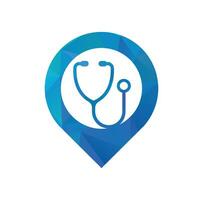 Stethoscope logo. medical icon. health symbol. vector