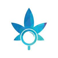 Cannabis Search logo design vector template.