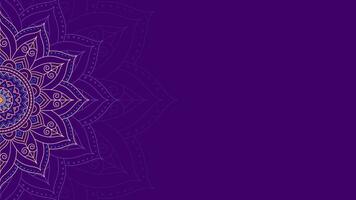 Opulent Purple Serenity Of Mandala Border Horizontal Vector Background