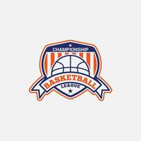 baloncesto logo Insignia y pegatina vector