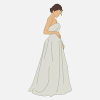 weeedind dresses illustration line art vector